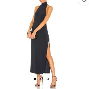NWT-Halter Turtle Side Slit Gown